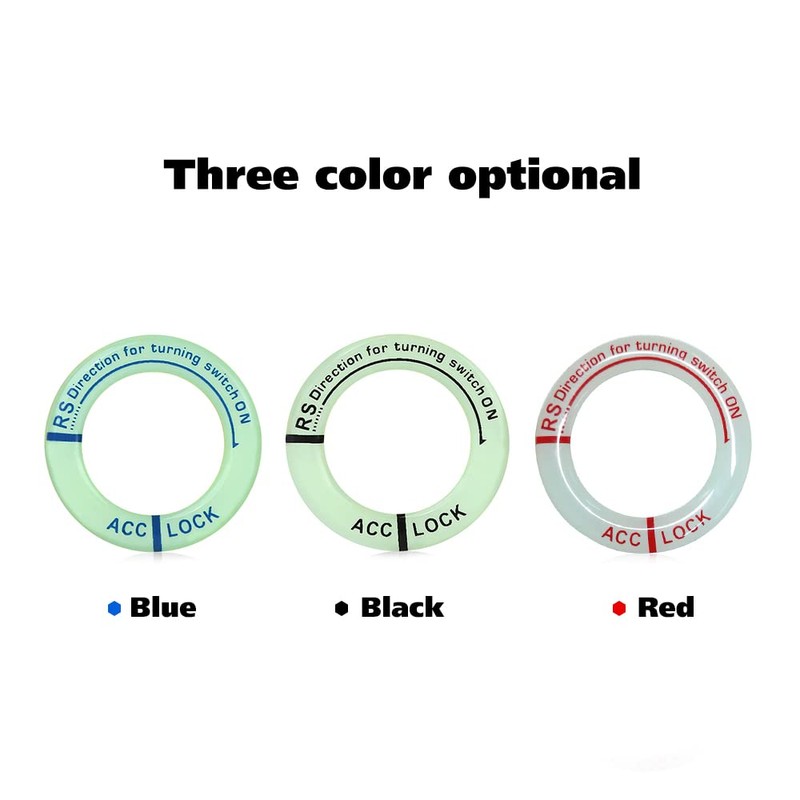 Car Ignition Switch Cover Luminous Key Ring Hole Cover Sticker