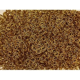 1/2 Pound Gold Anodized Aluminum Jump Rings 16G 5/16" ID (1500 Rings)