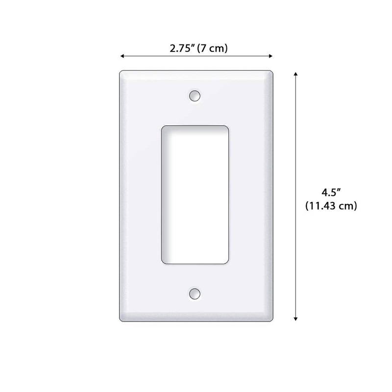 WIRESTER Single Gang Decorator Light Switch Plate/Wall Plate Cover -