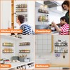 Bunoxea Spice Rack wall mounted 2 Pack, Space-Saving Spice Organizer