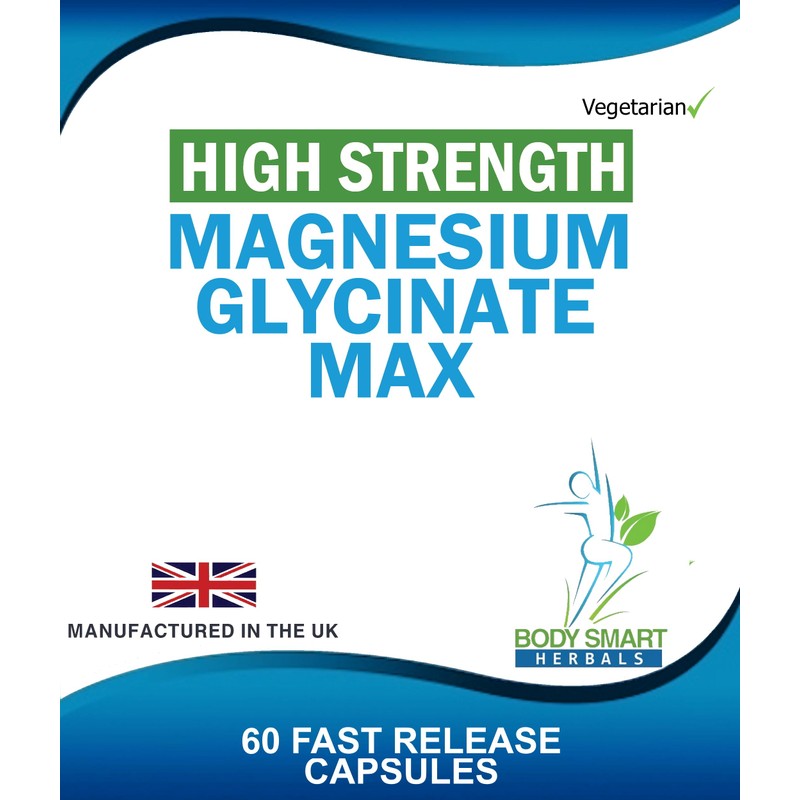 Magnesium Glycinate Supplement, High Strength, 60 Vegetarian Capsules
