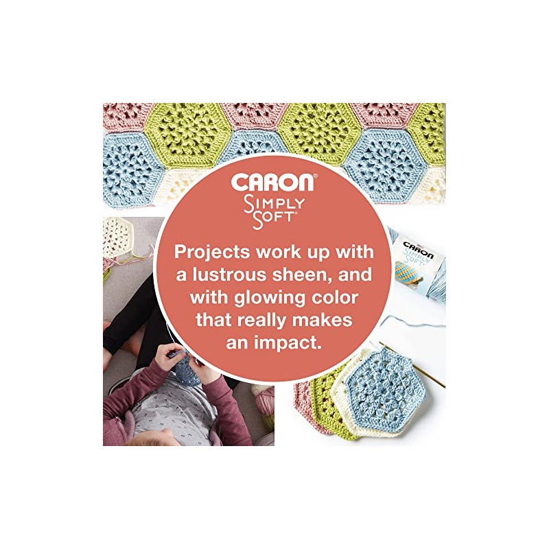 Caron Simply Soft Woodland Heather - Paquete de 3 hilos