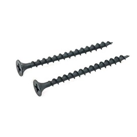 Merriway BH02573 (65 Pcs) Phillips Grip Tite Bugle Head Drywall Screw, Black Phosphate 3.5 x 32mm (No. 6 x 1.1/4 inch) - Pack of 65 Pieces