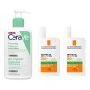 Kit Cerave Gel Limpiador+protección Solar Piel Grasa Fps50+