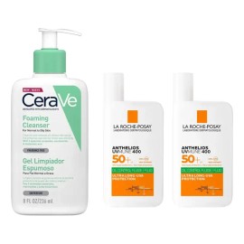 Kit Cerave Gel Limpiador+protección Solar Piel Grasa Fps50+