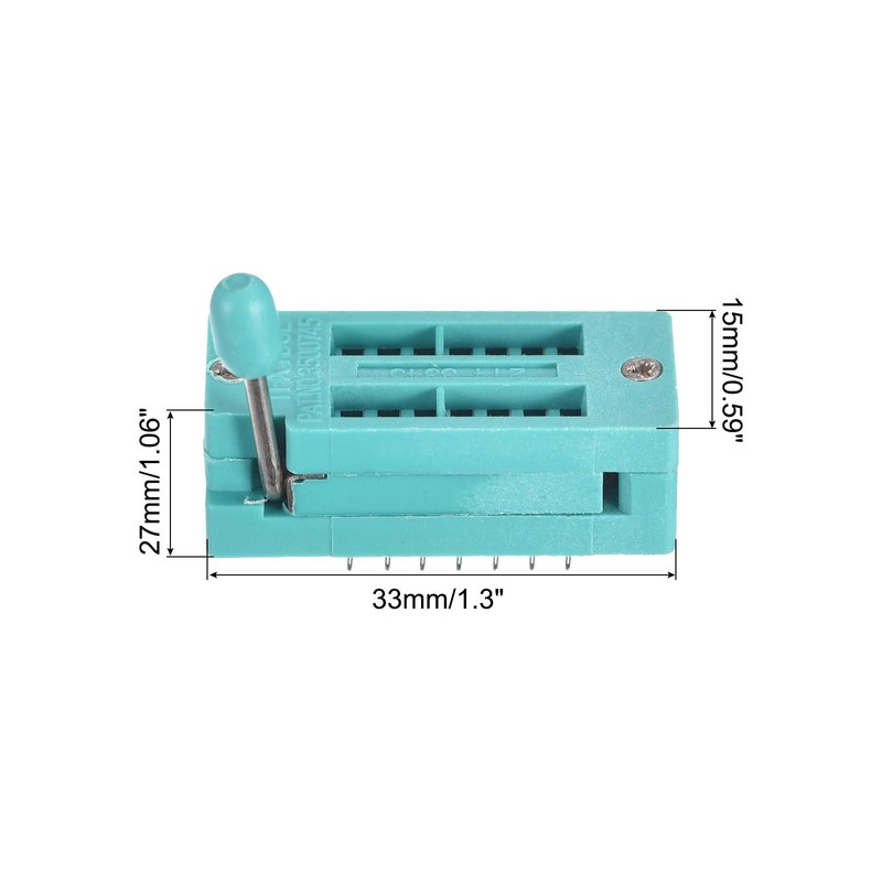 PATIKIL Universal IC-Test ZIF Socket 14 Pin 3.0mm Pitch for