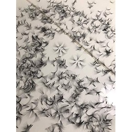 8D PREMADE (HAND MADE) FAN LASHES (500 FANS/TRAY) FOR EYELASH EXTENSION, C CURL AND D CURL, M CURL, 0.07 THICKNESS, LENGTH FROM 9MM-15MM (C14mm8D)
