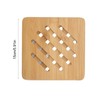 5 Pcs Bamboo Hot Pad Table Mat Bamboo Trivet Pot