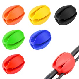 Zephyra 6 Stück Gummierter Rutenhalter – Angelruten Krawattenhalter aus Silikon, Hochfest & Wiederverwendbar, 6 Farben – Angel Zubehör für Rutenauflage, Rod Pod, Rutenständer