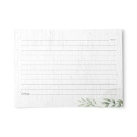 Farmhouse Greenery Recipe Cards from Dashleigh, 48 Cards, 4x6 inches, Sage Green and White, Water-Resistant and Double-Sided (Farmhouse Recipe Cards)