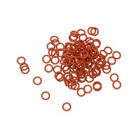 Skweawert 100PCS Silicone O Ring, 9.5mm OD 6.5mm ID 1.5mm Width VMQ Seal Gasket O-Rings for Wide Variety of Sealing Applications, Red