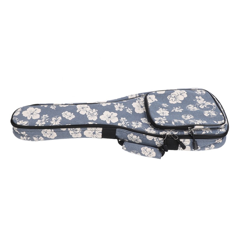 Ukulele Case Backpack Hawaiian Hibiscus Flower Pattern Thickened Ukulele Padded