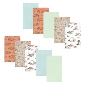 Luvable Friends Hudson Baby Flannel Burp Cloths 10pk, Dino Exploration