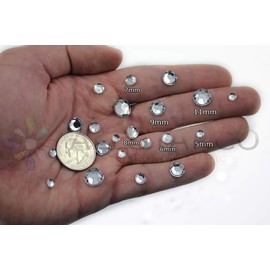 6mm Jet Black H101 Acrylic Rhinestone Rivets for Garments Leather, Sewing and Crafts DIY Jewelry Making in Bulk Bracelet Handbags Flipflops - 100 Piece