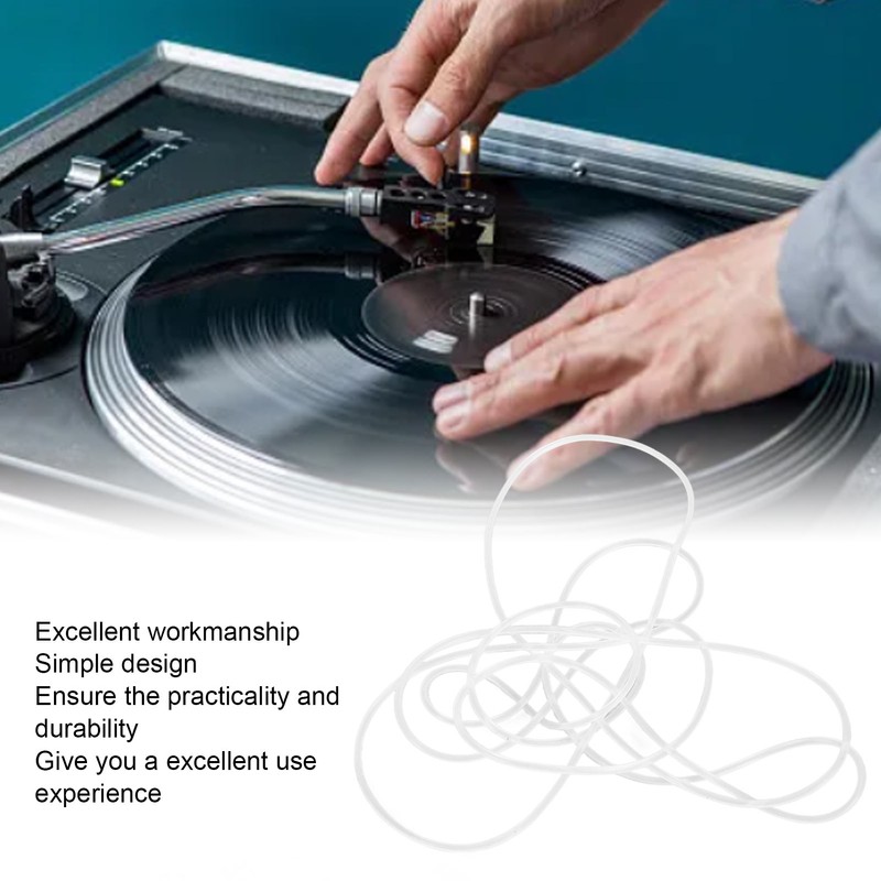 Turntable Belt Professional Replacement Transparent Record Player Rubber Belt for