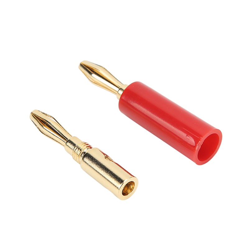 10PCS Banana Plugs 4mm Audio Jack Connector Solderless Six Blade