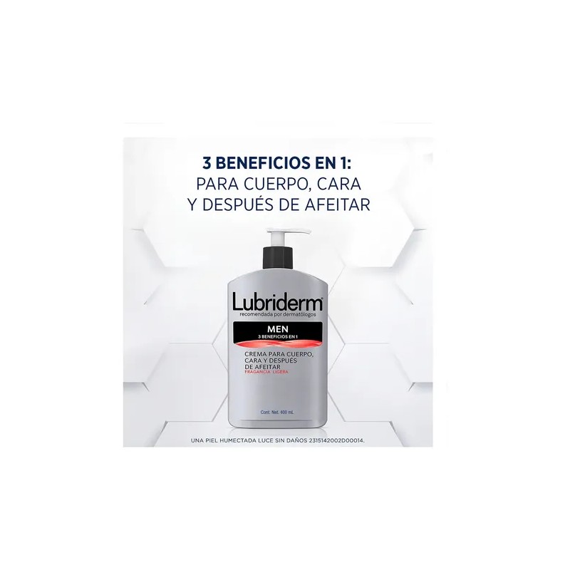 Crema Corporal Men 400 ml Lubriderm