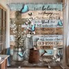 MESHELLY Rustic Farmhouse Christian Shower Curtain 60Wx72H Bible Verse Butterfly