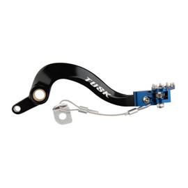 Tusk Aluminum Brake Pedal Blue Tip Compatible with Yamaha YZ250F 2010-2025/YZ250FX 2015-2025