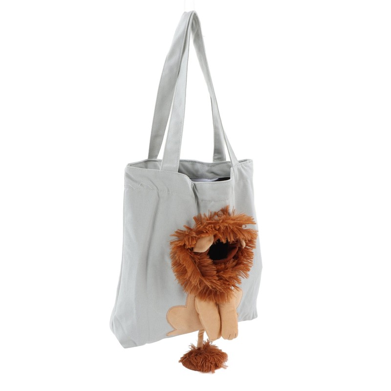 Pet Canvas Bag Cute Lion Shaped Multi Purpose Portable Pet