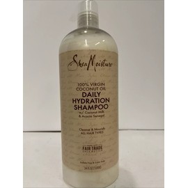 Shea Moisture 100% Virgin Coconut Oil Milk Daily Hydration Shampoo 34 fl oz