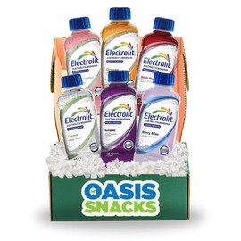 Oasis Snacks Electrolit Premium Hydration Electrolyte Beverage, Multi Flavor Variety, 21 Fl Oz (6 Flavor Variety, Pack of 6)