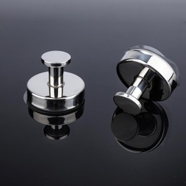 Augegel Suction Cup Hooks for Shower, Reuseable Towel Hooks for Bathroom, Chrome