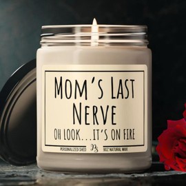 Gifts for Mom, Last Nerve Candle, Mom Christmas Gift, Mothers Day Gift, Birthday Gifts for Mom, Gift for Mom from Daughter, Funny, Holiday Candle, Mom Gift Mom Birthday Gift Candle Gift Funny Mom Gift for Mothers:_Clean Cotton
