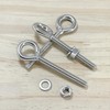 6 Pieces Closed Eye Bolts with Long Handles – Heavy-Duty