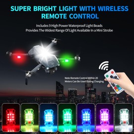 Drone Waterproof Mini Strobe Light, Anti-Collision Light, Rechargeable Drone Lights for Night Flying for DJI Neo/Avata 2/Air 3S/Mini 4 Pro/Mini 4K/Most RC Drone Accessories (2PCS)