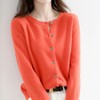 zuevi Women's Cardigan, Crew Neck, Sweater, Knit, Long Sleeve, Solid,