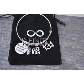 Infinity Collection 13.1 Running Gifts- Half Marathon Runner Charm Bracelet, Running Jewelry, Half Marathon Bracelet for Women, Gift for Runners