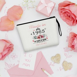 Vavabox 18th Birthday Gifts for Girls, Unique Gifts for Her, Makeup Bag with Zipper for Daily Use (Year-2007, White)