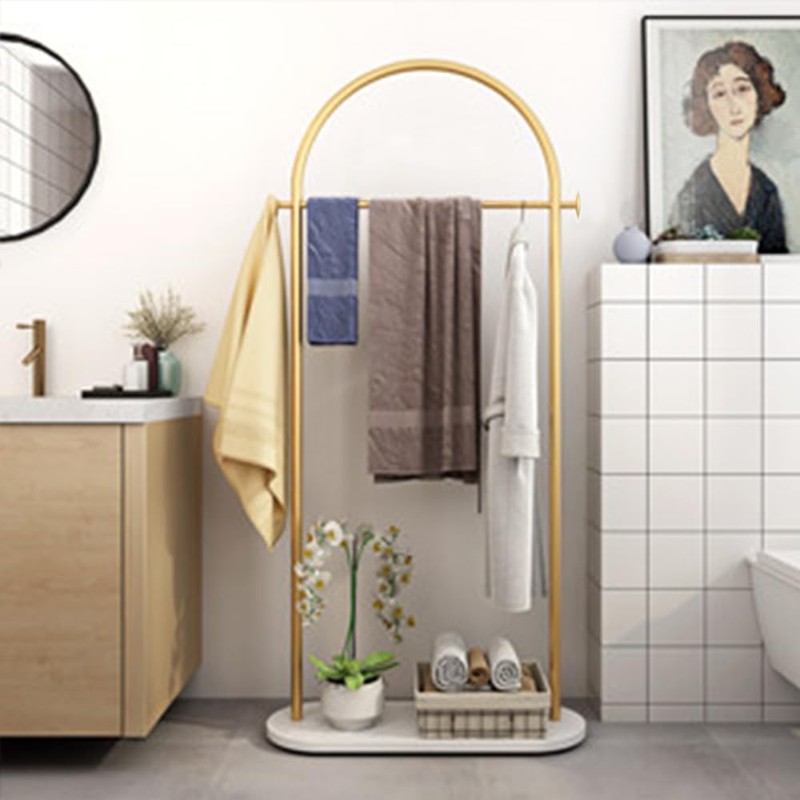 HKaikzo Gold Clothing Rack, Modern Clothes Rack with Marble Base,