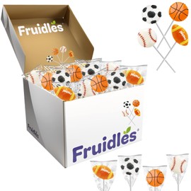 Fruidles Super Sports Ball Candy Basketball, Football, Soccer, and Baseball, Individually Wrapped Sport Variety - (Pack of 24)