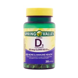 Unique Bundle Store Vitamin D3 50 mcg (2000IU), 200 Softgels - Dietary Supplement (Pack of 1)