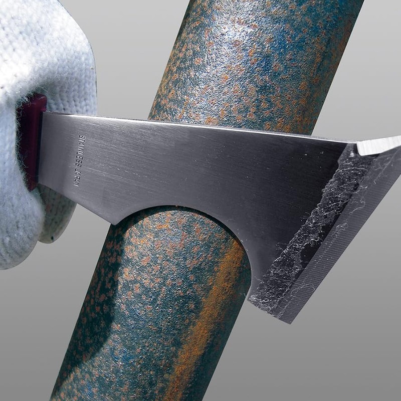 ALLEX Curved Paint Scraper Tool 2.5" Pole and Round Metal,