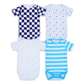 NIYS Unisex Bodysuits Shortsleeved Comfortable Soft 100% Cotton Vests for 0 to 24 Months Baby Boys and Girls (Colour 15, 3-6M)