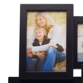 Melannco 18 Inch Black Collage Picture Frame - Multi-photo Frame with 9 Openings - Four 6x4 and Five 4x6 Slots - Wall-mounted Gallery Frame for Family Photos - Home Decor Multi Picture Frame
