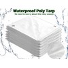 TARPAL 3x3 Feet Small Tarp Waterproof 6mil (2 Pack) White