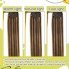 RUNATURE Human Hair Ponytail Extension Dark Brown Highlight Honey Blonde
