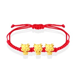 Dragon Braided Bracelet for Women New Year Bracelet Red Adjustable Bracelet Lucky Charm Bracelet Simple Lightweight Bracelet Best New Year Birthday Gifts for Her