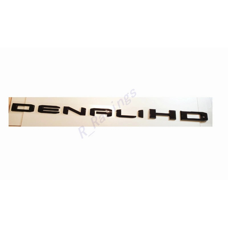 GMC 2pcs New Gloss Black DENALI HD Emblems Letters Fit