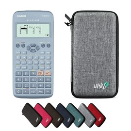 ﻿CALCUSO Economy Pack: Casio FX-83GT X in Blue and WYNGS Protective Case in Light Grey