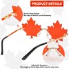 2 Pack Canada Day Maple Leaf Sunglasses, Red Transparent Rimless