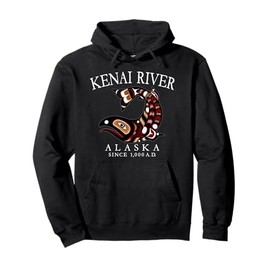 Kenai River Alaska Tribal Salmon Since 1,000 AD White Pullover Hoodie