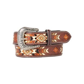 ARIAT Western Belt Womens Hand Tooled Painted XL Multi-Color A1565400