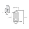 Gedotec Wardrobe Rail Bearing Oval 30 x 15 mm Set