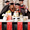 3 Pack Black and Red Tinsel Table Skirts