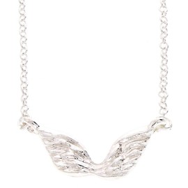 Memorial Bereavement Gift Loss of Dad Father Silver-Tone Angel Wings Necklace Watches Over Me Jewelry Gift for Lost Love One